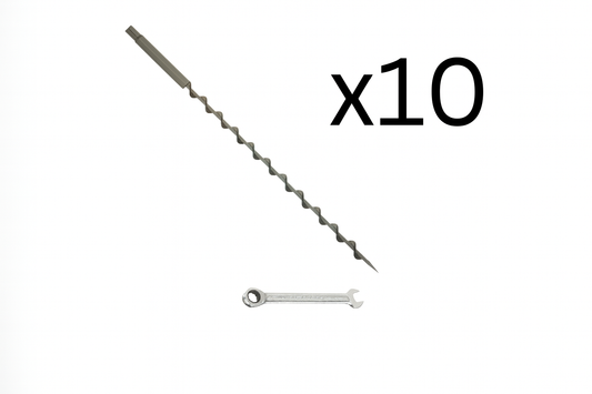 IntegraRack IR EarthScrew Mounting Kit (10 Pack/5 Mounts) 30" For BallastRack Frames