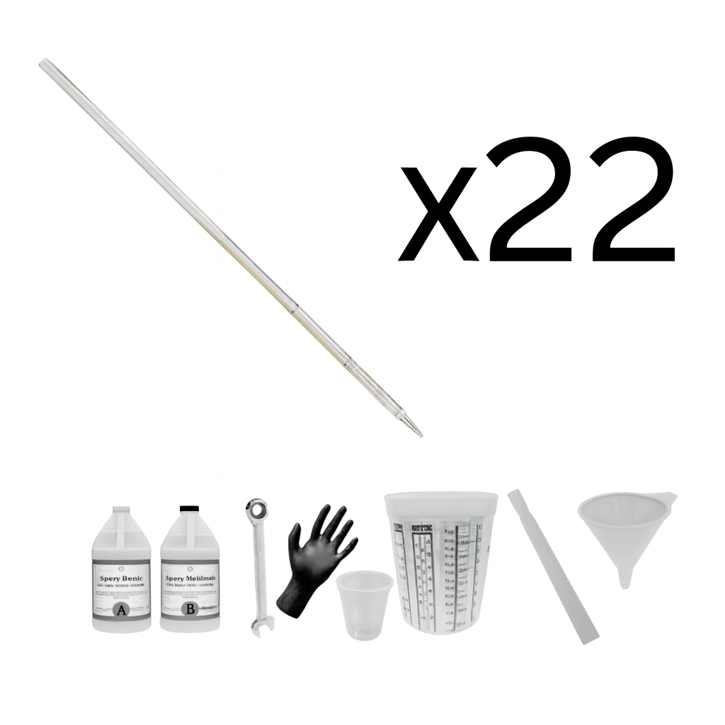 IntegraRack IR AnchorSpike Mounting Kit (22 Pack) For BallastRack Frames | For Up To 10 Panels