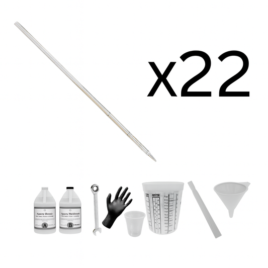 IntegraRack IR AnchorSpike Mounting Kit (22 Pack) For BallastRack Frames | For Up To 10 Panels