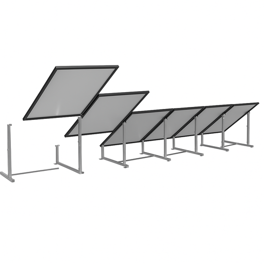 IntegraRack IR-40FSAC BallastRack Solar Module Ground Mount | Fixed Adjustable Angle | Black Composite & Zinc Electroplated Steel