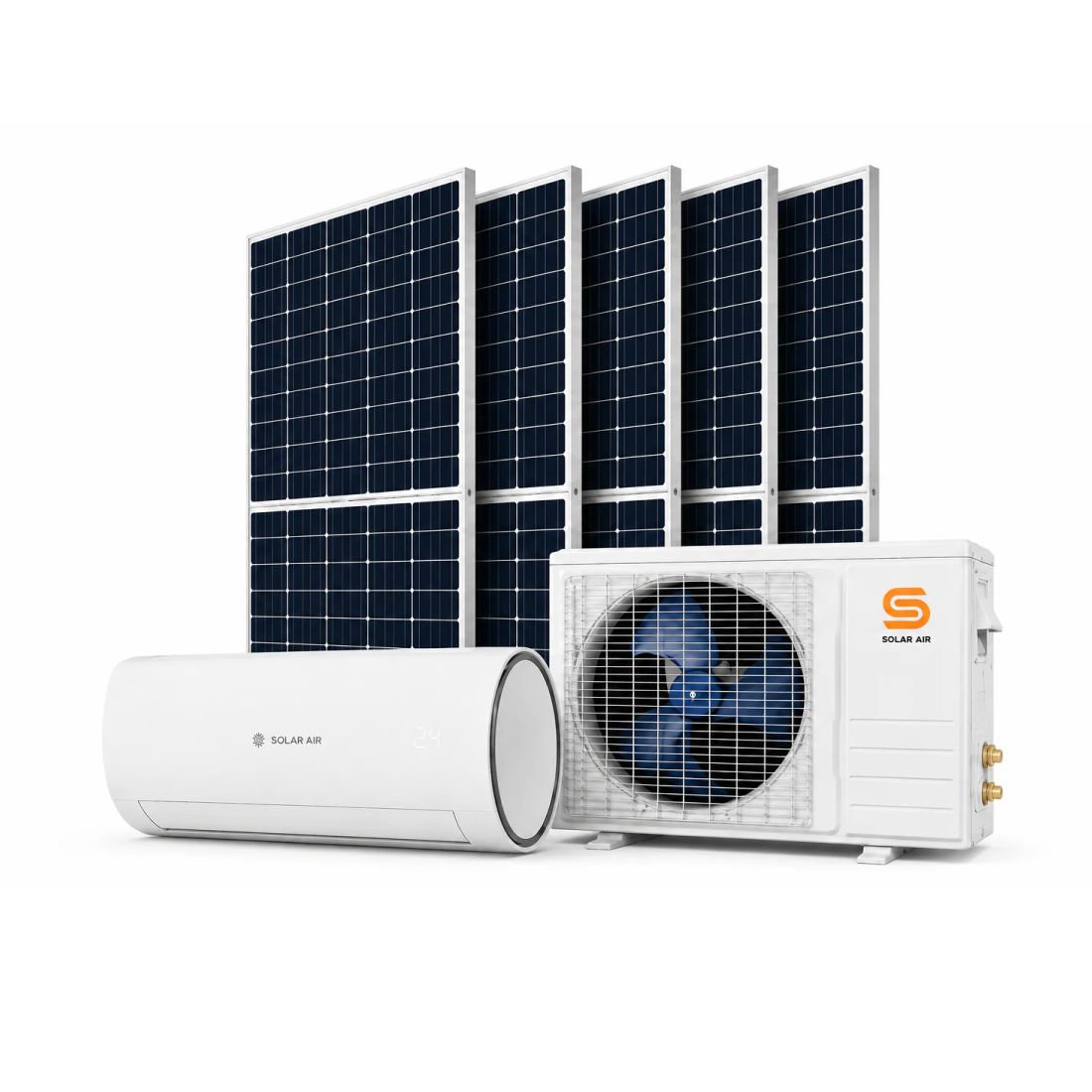 ECOSOLARIS 18K Hybrid Solar Mini Split Solar Panel Kit (1775W)