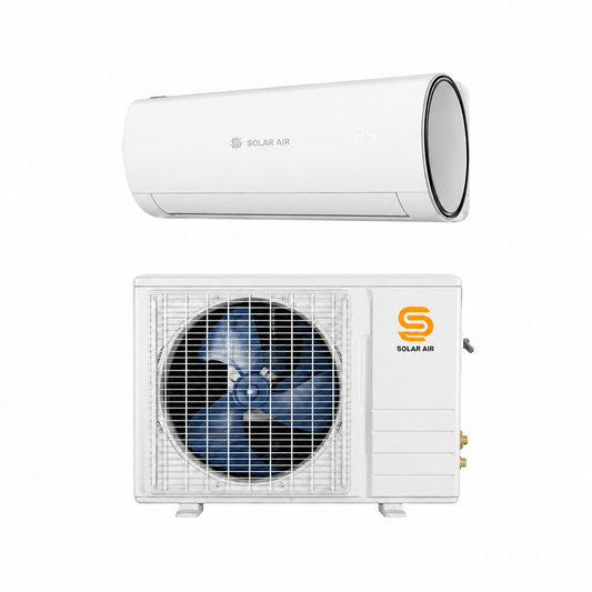 ECOSOLARIS 12,000 BTU Ductless Hybrid Solar Mini Split Air Conditioner Heat Pump ECO-SPLIT-12K-R32-V2