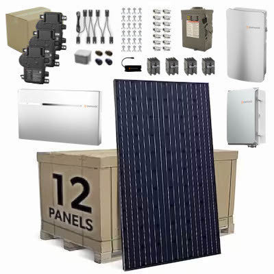 Grid Tie Enphase Partial-Backup System: Q.Cell 12 Panel 4.86 kW