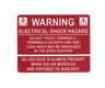 Warning - Electrical Shock Hazard