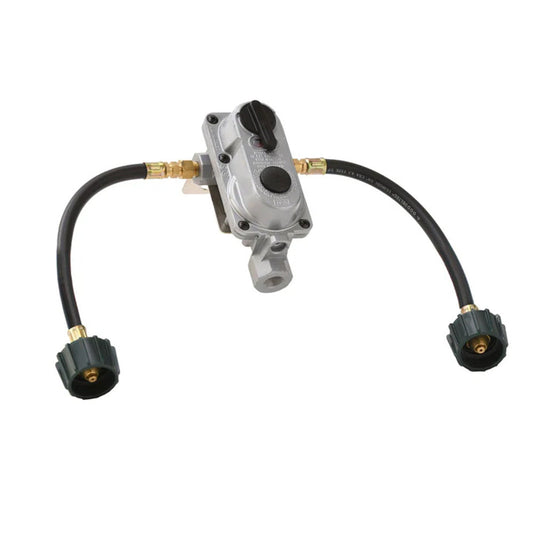Flame King KT12ACR-2 2 Stage Auto Propane Gas Regulator w/ 2 - 12" Pigtails