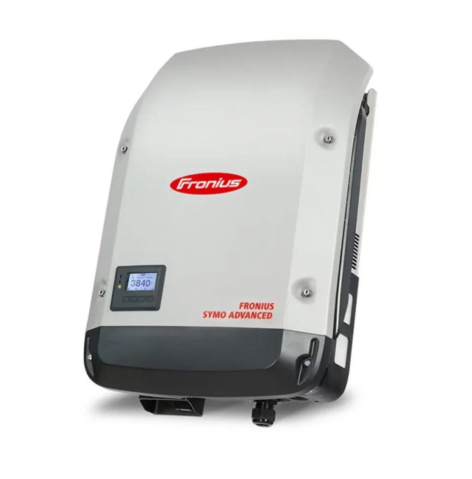 Fronius SYMO Advanced solar inverter on a white background