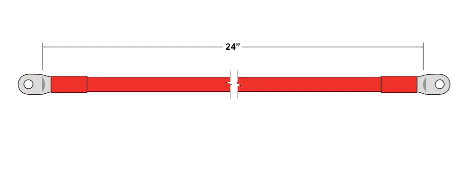 2/0 - 24" UL Cable (Red)