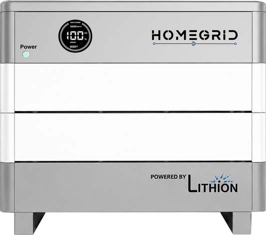 HomeGrid Stack'd HEATED 9.6 kWh - (2) 48V Lithium Battery Standard All Weather Modules + BMS and Base HG-2-Stack