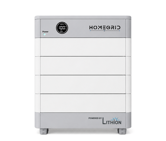HomeGrid Stack'd HEATED 19.2 kWh - (4) 48V Lithium Battery Heated All Weather Modules + BMS and Base HG-4-Stack