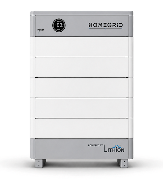 HomeGrid Stack'd 24 kWh - (5) 48V Standard All Weather Lithium Battery Modules + BMS and Base HG-5-Stack
