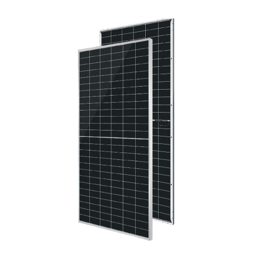 Hyundai HiS T640NJ 640W Clear on White 156 Half-Cell Bifacial N-Type Solar Panel - 640W | Portlandia Electric Supply