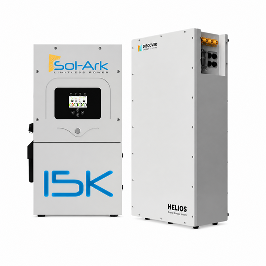 Sol Ark 15kW Inverter + 1 x Discover Helios Outdoor Battery 16.1kWh 52-48-160000 / Sol-Ark 15K-2P