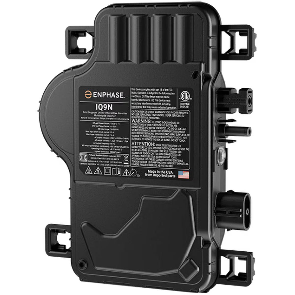 Enphase IQ9N 427W MC4 DC Bulkhead Single Phase Made in USA Microinverter IQ9N-A-DOM-US