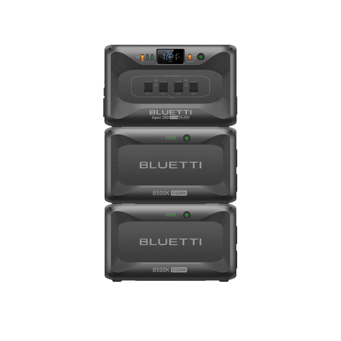 Bluetti 13.3kWh Apex 300 + (2) B500K Kit – 3,000W Output / 13.3kWh Total Storage Backup Power Bundle