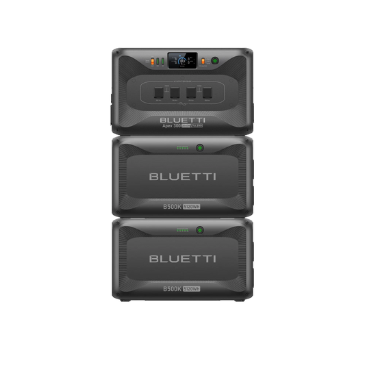 Bluetti 13.3kWh Apex 300 + (2) B500K Kit – 3,000W Output / 13.3kWh Total Storage Backup Power Bundle