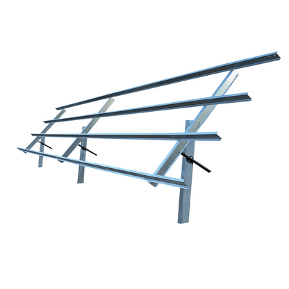 12 Panel Commercial Sinclair Sky Rack 2.0 Ground Mount Panel Racking Solar Kit (Seasonal Adjust) Made in USA - 89.6 x 44.6" Panel Size