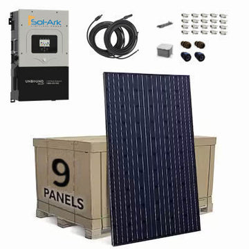 Off Grid Sol-Ark System: 9 Panel 3.55 kW