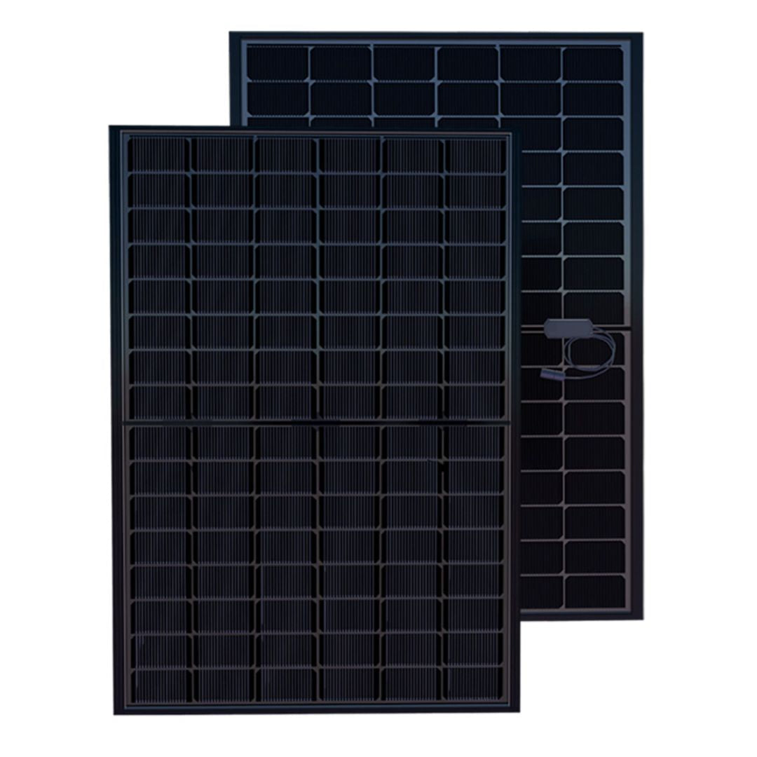 Solarever USA 450W (Pallet of 36) N-Type Bifacial Dual Glass All Black Solar Panel | SE-182*105-450M-96-BD