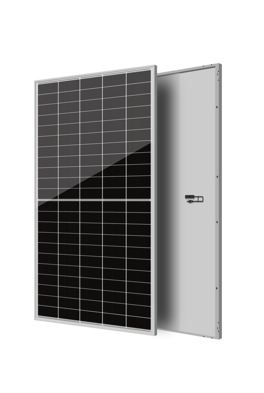 ZNShine Solar ZXM8-GPLDD132-705 705W bifacial double-glass solar panel - front and back view