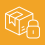 Icon of a box with a lock on a white background