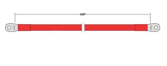 4/0 - 120" UL Cable (Red)