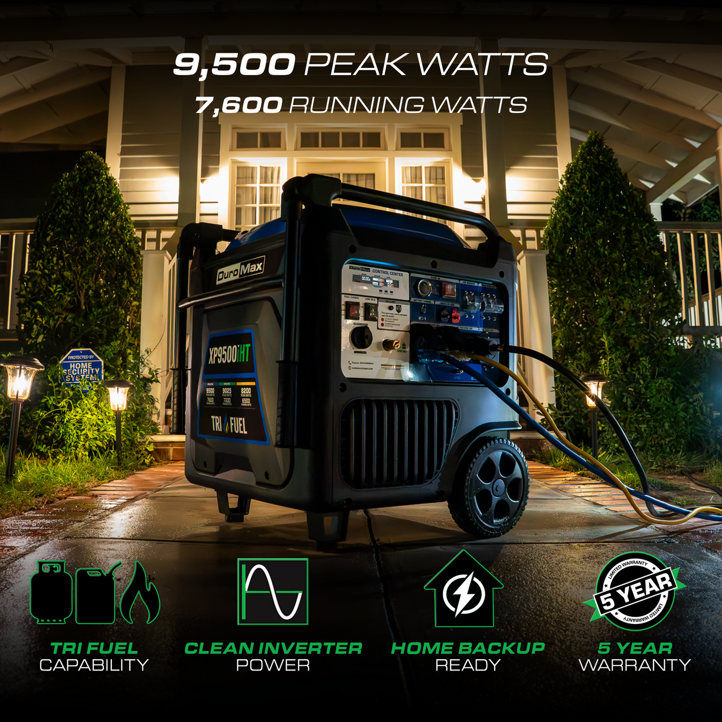 DuroMax XP9500iHT 9500W Tri Fuel Inverter Generator