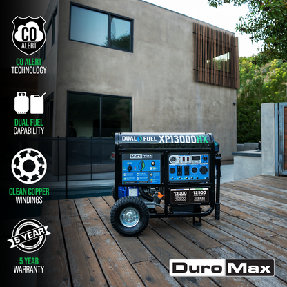 DuroMax XP13000HX 13000W Dual Fuel Portable Generator