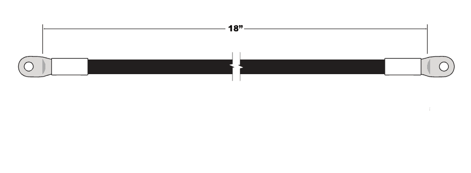 2/0 - 18" UL Cable (White)