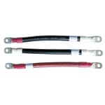4/0 AWG 18" Black Battery Interconnect Cable 2 lugs — side angle
