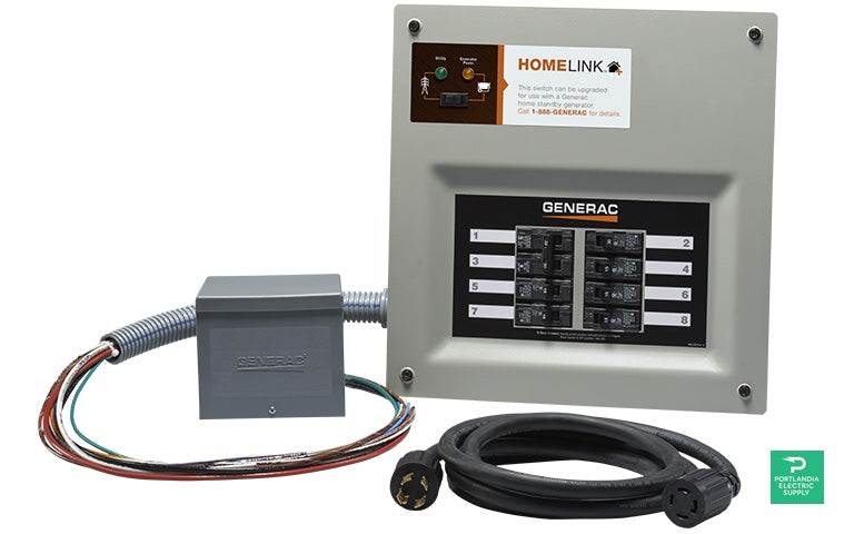 Generac 30 HomeLink MTS Kit (resin PIB), 8-10 circuits, flush or surface mount, NEMA 1 — PES Supply