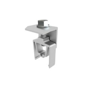 SunModo End Clamp SMR Pop-On Silver CLMP-END-SMR-S — side angle