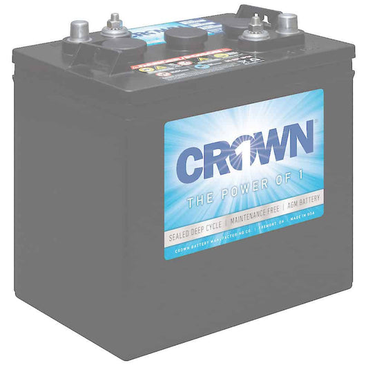 Crown AGM 660 Ah 12 VDC 7,920 Wh (6) Battery Bank