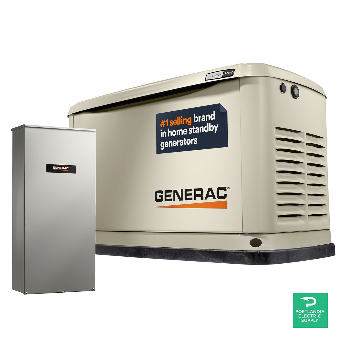 Generac Guardian 14Kw Home Backup Air-Cooled Gas Engine Generator in Aluminum Enclosure - G007225-0 — PES Supply