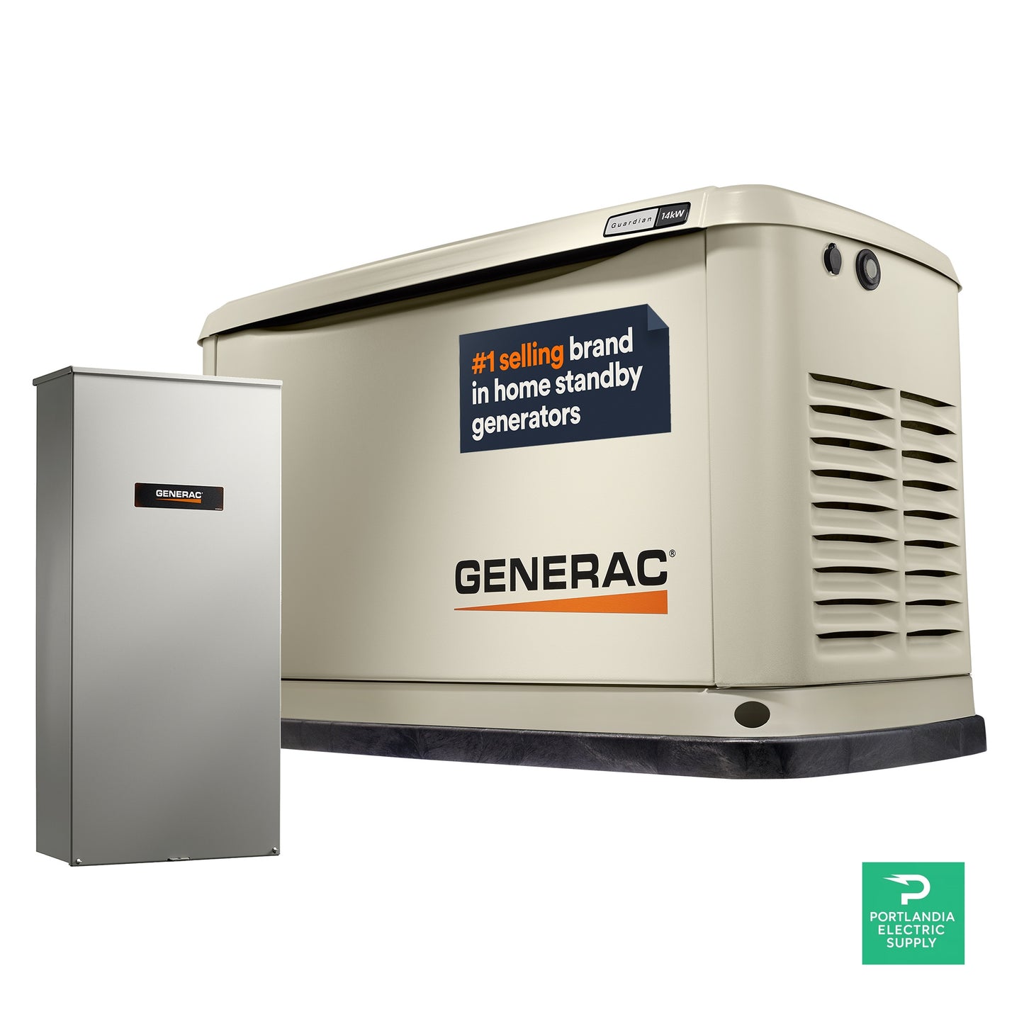 Generac 14/14kW Air-Cooled Standby Generator, Alum Enclosure, 200 SE (not CUL) 7225 — PES Supply