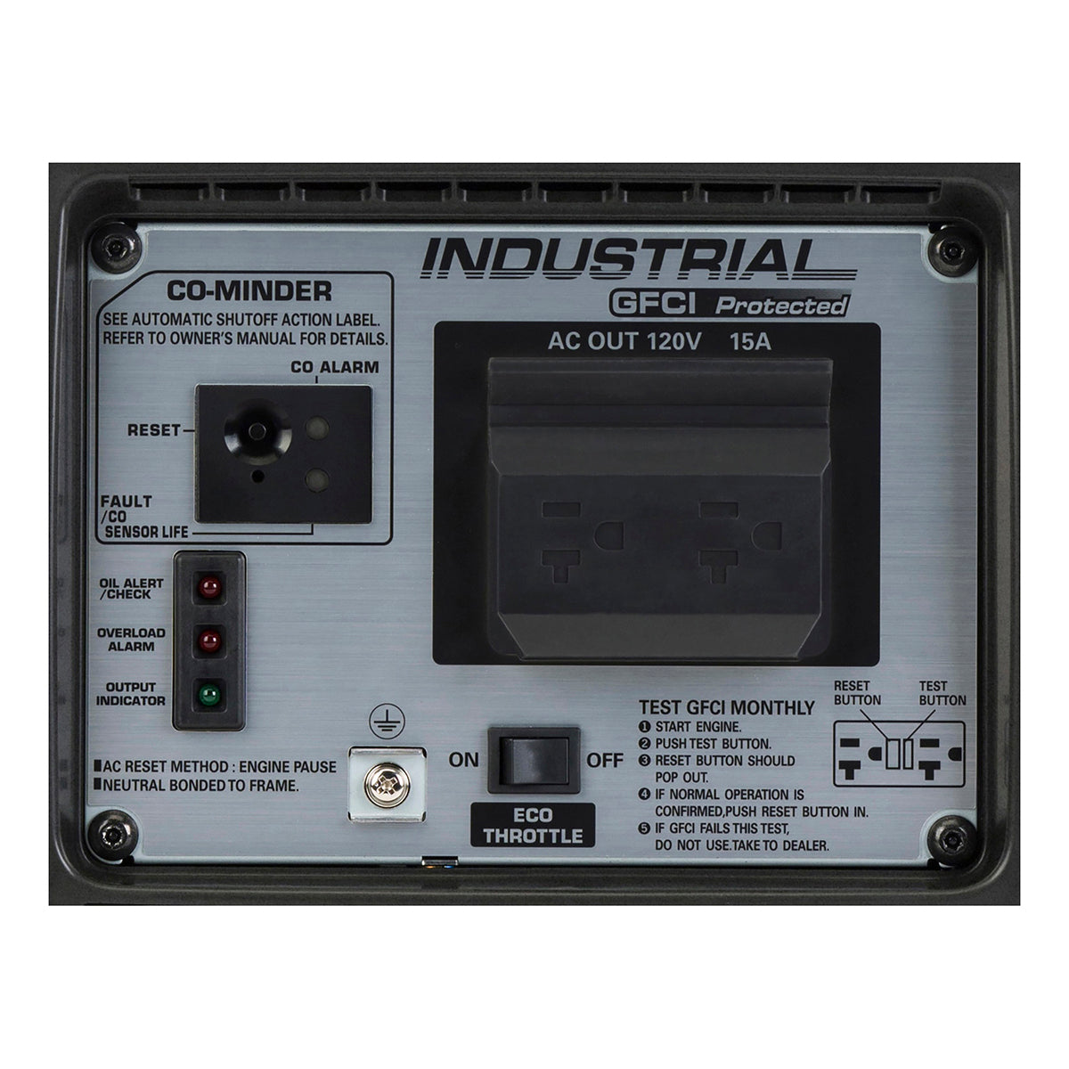 Honda EB2200i control panel