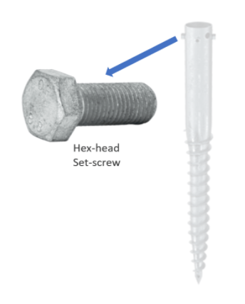 IronRidge Ground Mount Hex head Set Screw