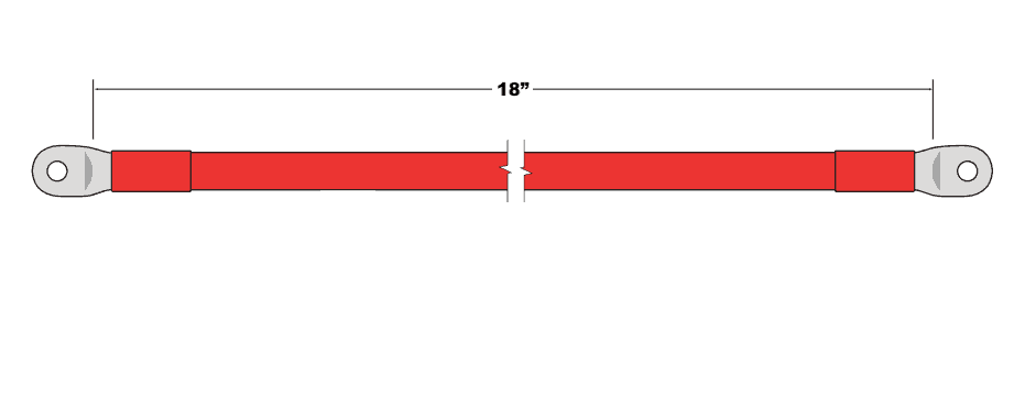 4/0 - 18" UL Cable (Red)