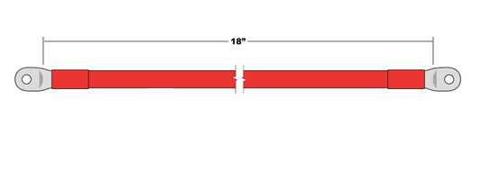 4/0 - 18" UL Cable (Red)