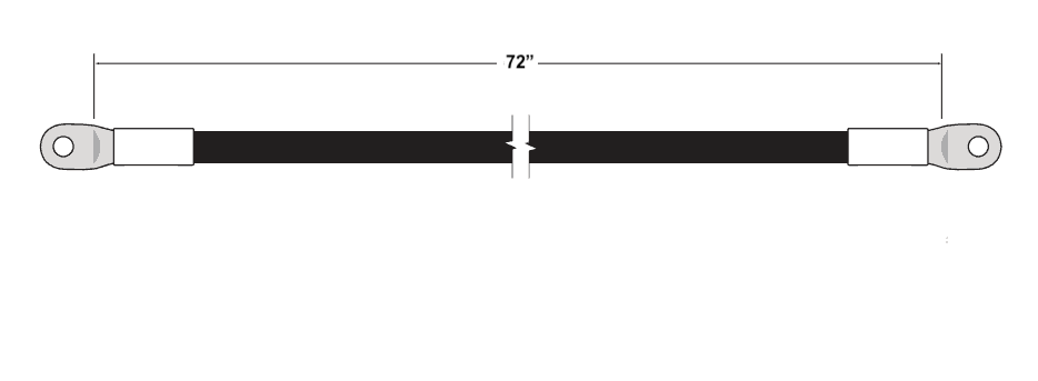 2/0 - 72" UL Cable (white)