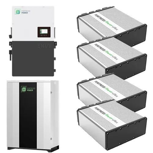 Fortress Envy 12 kW + four eFlex 5.4 G2 in DuraRack