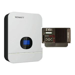 Complete Growatt + Midnite Power Off-Grid Solar Kit | 3000W 120V Inverter | 15.36kWh 48V Lithium Battery Storage | 3560W Solar PV