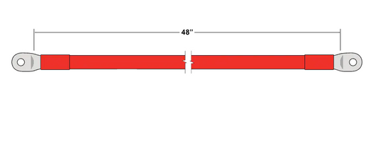 4/0 - 48" UL Cable (red)