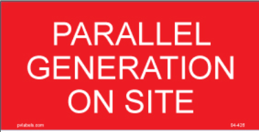 Parallel Generation On Site Placard 04-426