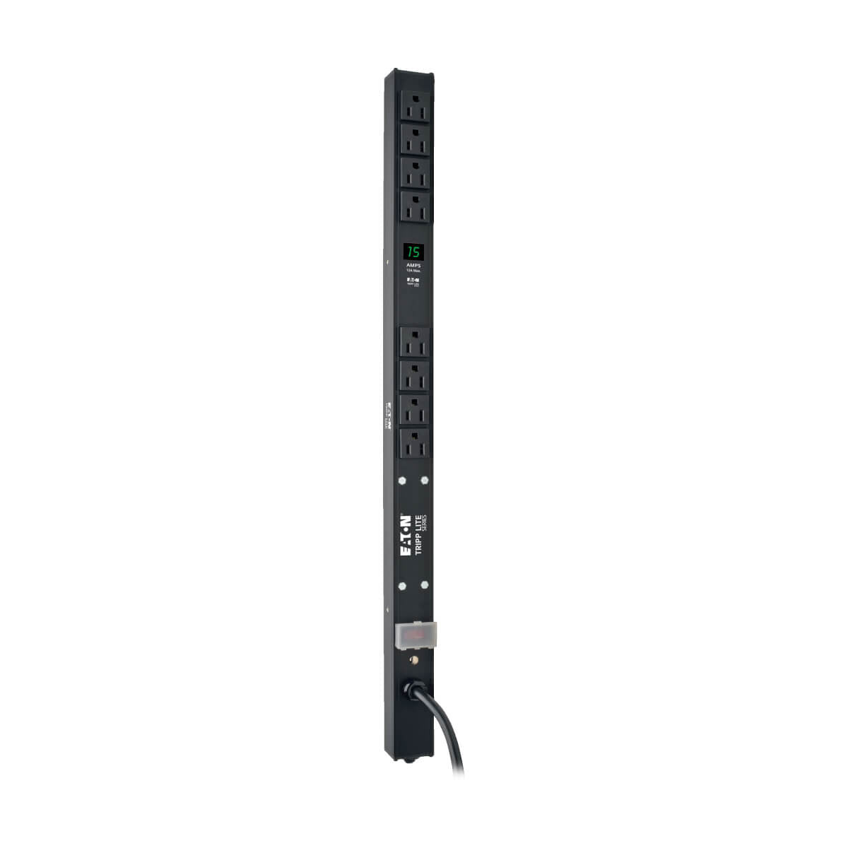 1.5kW Single-Phase Metered PDU, 8x5-15R, 0U Vertical 24in