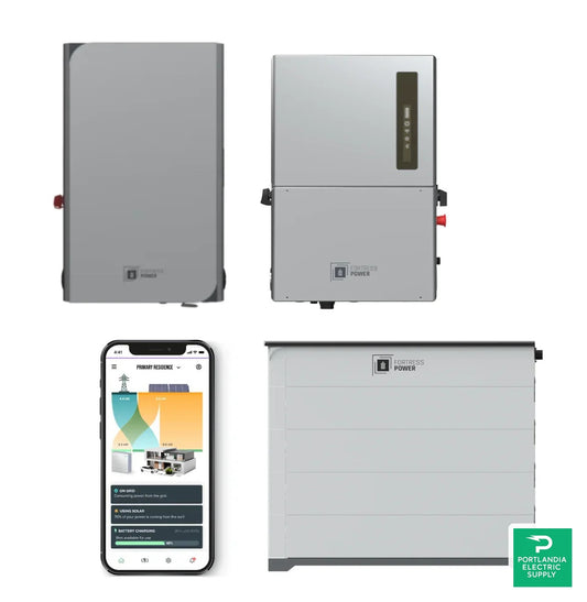 Fortress Power Avalon HV Pro ESS with Smart Energy Panel, 11.4kW Inverter, 24.5kWh (5 x 4.9kWh Batteries), 200 A Transfer…