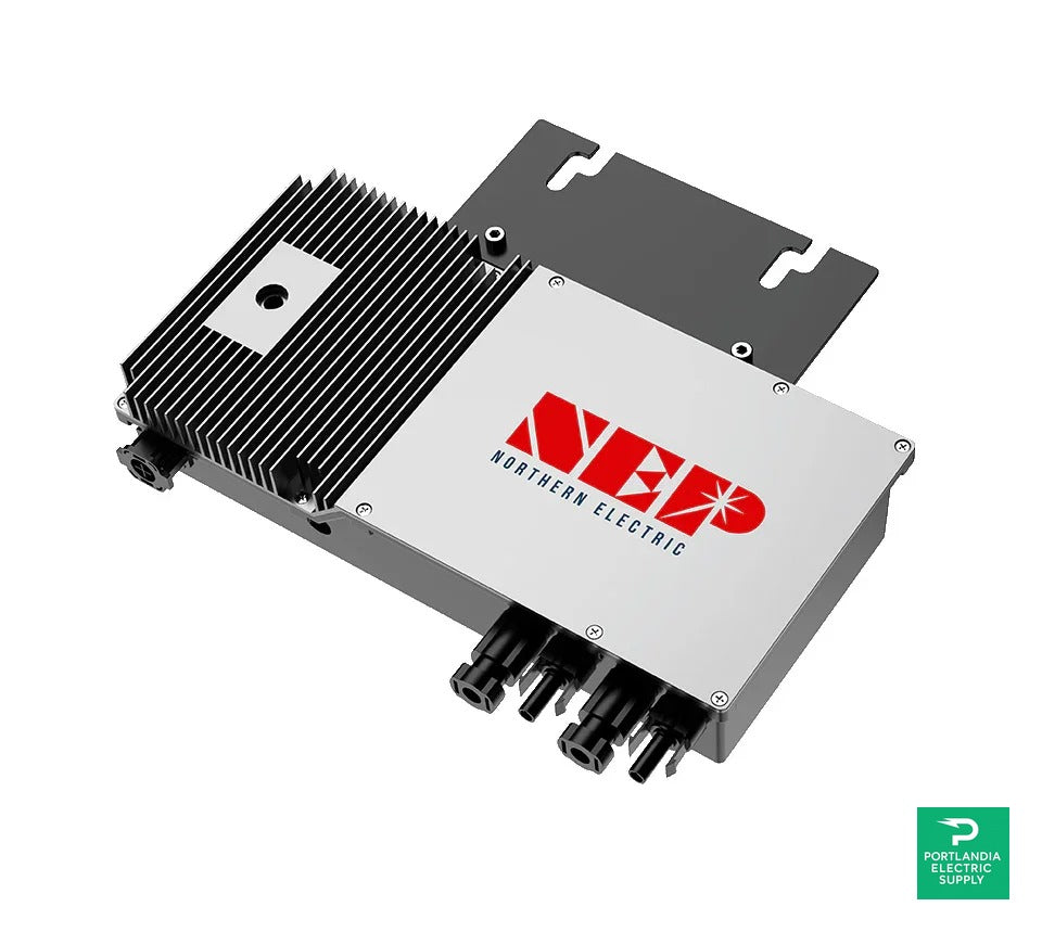 NEP 580W Microinverter with Landscape AC Cables - NC0142-L-US-BQ — front view