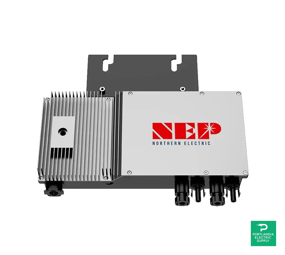 NEP 580W Microinverter with Portrait AC Cables - NC0142-US-BQ-A — front view