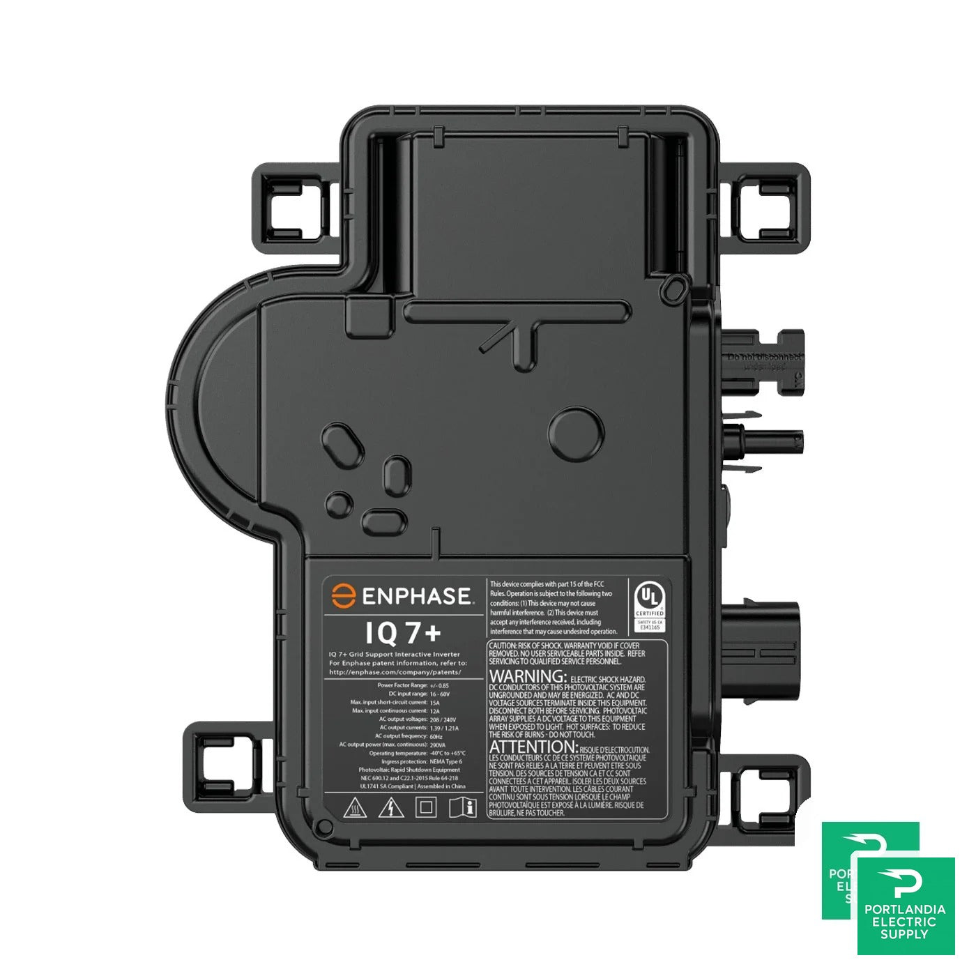 Enphase IQ7 295W Microinverter - IQ7PLUS-72-2-US — front view