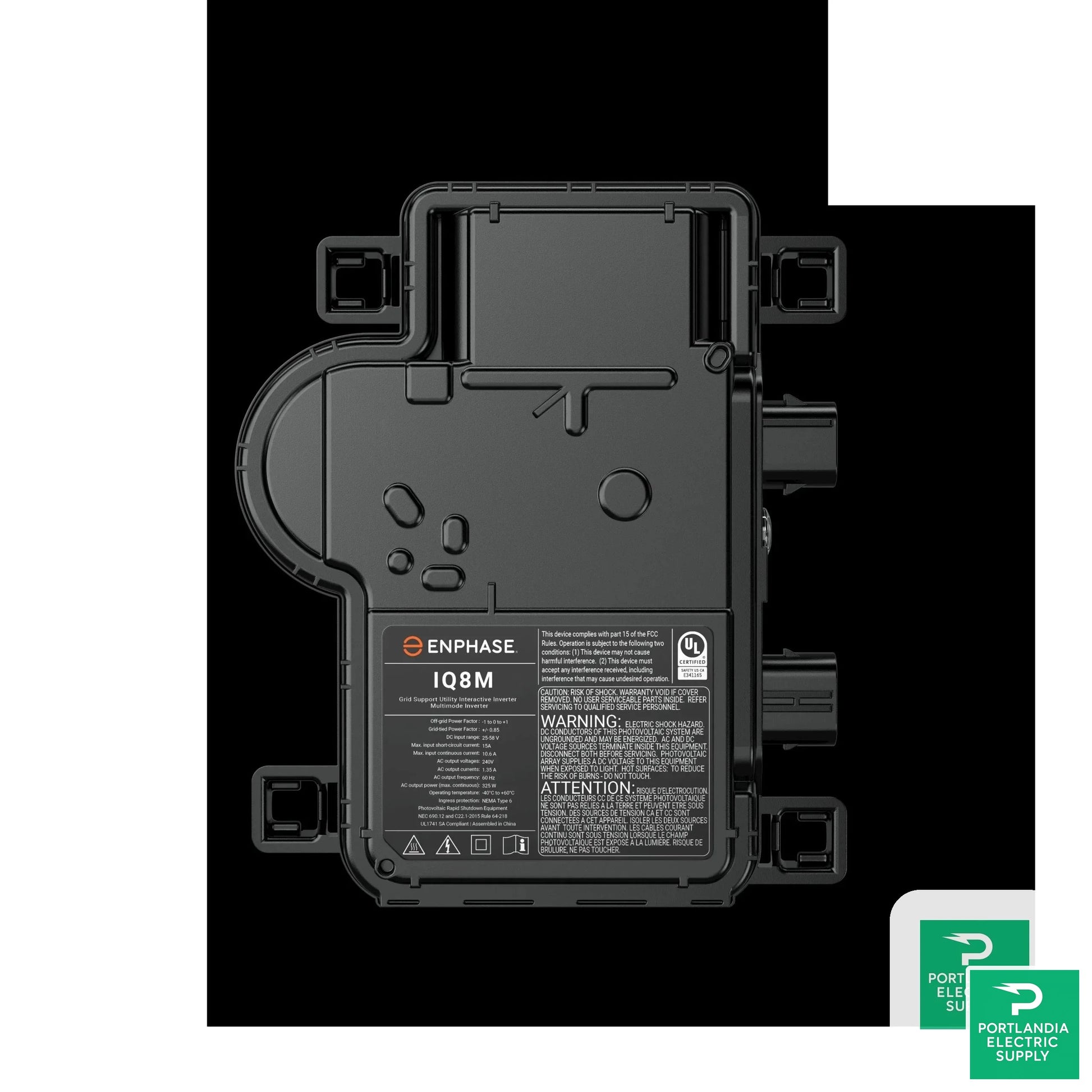 Enphase IQ8 330W Microinverter - IQ8M-72-2-US — front view