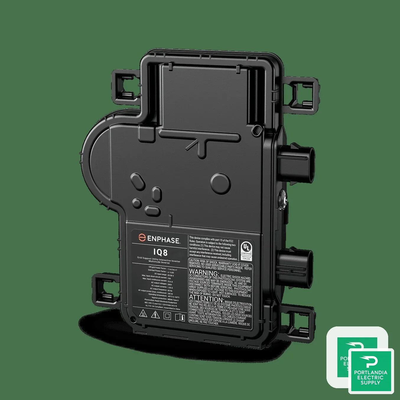 Enphase 245w Microinverter - IQ8-60-2-US — front view